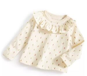 First Impressions Baby Girls Felicity Field Long-Sleeve Ruffled Top Size 6-9m